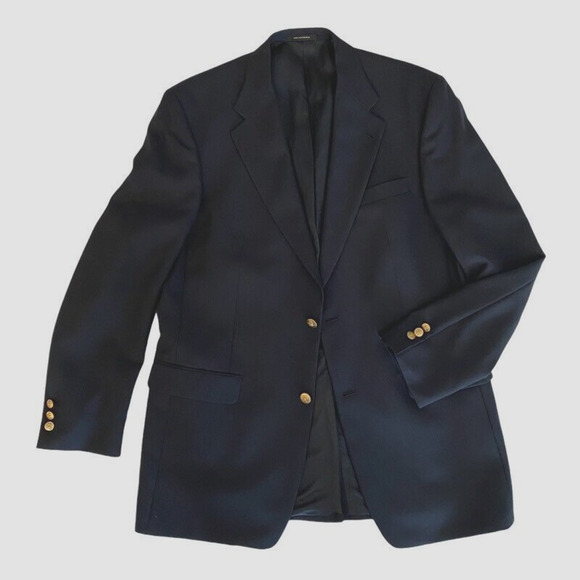 Vintage Jack Nicklaus Blazer Men 42L Navy Blue Wool Blend Jacket Tournament Dell - Picture 1 of 9